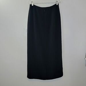 Apostrophe black lined maxi skirt with slit